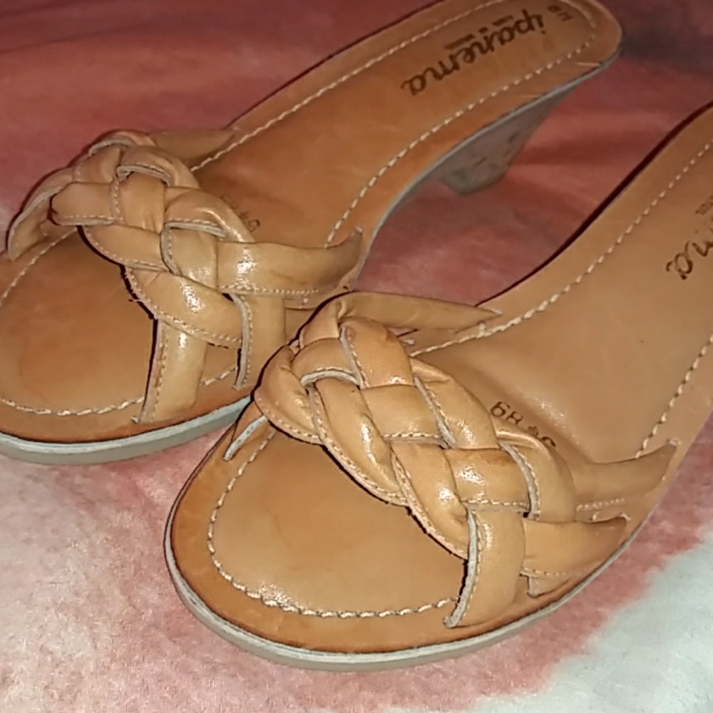 Vintage leather wedges 8 - Picture 8 of 8